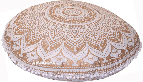 ANJANIYA 32" 32 inches) Ombre Mandala Bohemian Yoga Meditation Floor Pillow Cover Comfortable Home Cushion Couch