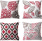 PHANTOSCOPE Set of 4 New Living Series Decorative Throw Pillow Case - Red, 18" x 18" inches, 45cm x 45cm