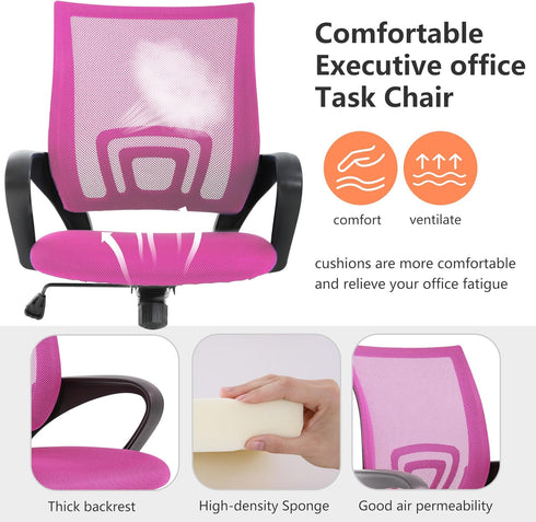 PayLessHere 360 Home Office Chair Desk Computer Chair Adjustable Ergonomic Chair Lumbar Support Armrest Executive