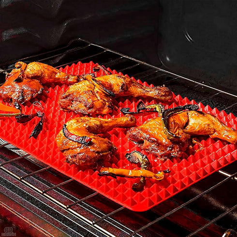 Silicone Baking Mat - 16x11.5" Non Stick Cooking Mat for Roasting, BBQ & Pastry Making
