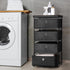 MOOACE Fabric Storage Dresser with 4 Drawers, Clothes Organizer and Storage Tower, Black