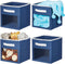 mDesign Fabric Nursery/Playroom Closet Storage Organizer Bin Box with Front Handle/Window for