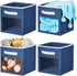 mDesign Fabric Nursery/Playroom Closet Storage Organizer Bin Box with Front Handle/Window for