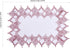 14x20 Set 2 (Set 2, White Dark Red Linen Lace Placemats of Coffee Table Topper Dresser Scarf Place Mats of Dark Red)