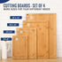 4-Piece Set Set Hiware Extra Large Bamboo Cutting Boards for Kitchen, Heavy Duty Cutting Board with Juice Groove