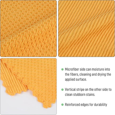 5 12Inchx12Inch 5 Pack SINLAND Microfiber Dish Cloth for Washing Dishes Rags Best Kitchen Washcloth Cleaning Cloths