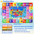59"39.4" USA Map ABC Kid Rug for Playroom Geography Classroom Play Rug Educational Baby Playmat Alphabet Mat State