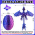 3D Extra Large Dynamic Printed Dragon Egg with Dragon InsideOpen and Close Mouth with Wings Movable and Eyes, Feathered