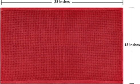 joybest Cotton Kitchen Towels, 4-Pack Ultra Soft Absorbent Dish Cloths, 18 in x 28 in, Red