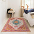 5x7 Moynesa Ultra-Thin Washable Vintage Area Rug - Large Bedroom Boho Non-Slip Non-Shedding Living Room Mat Oriental