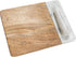 Creative Co-Op Mango Wood and Marble Cheese and Cutting Board with Inlaid Marble Pestle