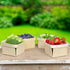 Cornucopia Brands Quart Wooden Berry Baskets (8-Pack) - 5.75-Inch Square Vented Wood Boxes