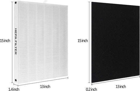 AP-1512HH True HEPA Replacement Filter, Compatible with Coway Airmega AP-1512HH, 2 HEPA Filters + 4 Odor Pre-filters
