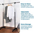 Adjustable Honey-Can-Do Rolling Garment Rack - Heavy-Duty Chrome Organizer