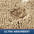 Smiry Chenille U-Shaped Toilet Bathroom Rugs, Soft Absorbent Non-Slip Contoured Machine Washable Bath Mats (24"x20",