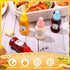 16 Bottles,25ML pcs Mini Ketchup Condiment Squeeze Bottles Plastic Sauce Container for Kids Lunch box Portable