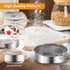 Gurlideo 3PCS 8 Inch 60 Mesh,6 Inch 40 4Inch 40Mesh Sieve Fine Mesh with brush, Stainless Steel Round Sifter