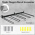 4 (2-Pack) Wall-Mounted Boot Rack Organizer for Tall Boots - Pair Metal Boot Organizer Including Wader Hangers, Perfect