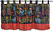 ABREEZE Retro Cotton Linen Kitchen Curtains - Bohemian Style Valances for Small Windows, 55"x20"