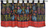 ABREEZE Retro Cotton Linen Kitchen Curtains - Bohemian Style Valances for Small Windows, 55"x20"