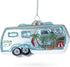 Silver Camper Trailer Glass Christmas Ornament for Holiday Decor
