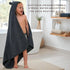 33"x33" 0-5T, Organic Cotton Toddler Poncho Towel Ultra-Soft Hooded Bath & Beach Towel with Bear Ears Absorbent Kids