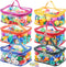 6 Packs Clear Toy Storage Bags, Colorful PVC Waterproof Toy Organizer with