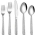 HaWare Hammered Silverware Set, 20-Piece Stainless Steel Flatware for 4, Dishwasher Safe Tableware Set