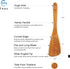 FAAY 11.5 Inch Teak Wood Spatula/Turner for RIGHT Hand | Durable, Healthy, High Moist Resistance for Non Stick Cookware