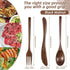 12 Set Set Geiserailie Pcs Wooden Silverware Wood Utensils for Eating Wooden Spoon Fork Knife Cutlery Kitchen Dinner
