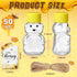 50 Sets 2oz 50 50 2 FoldTier Plastic Honey Bear Bottle Gifts Bear Shape Clear Empty Honey Jar with Screw Yellow Lid