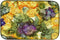 Caroline's Treasures 8958DDM Abstract Flowers Dish Drying Mat, Purple and Yellow Absorbent Pad for Kitchen Counter, 14