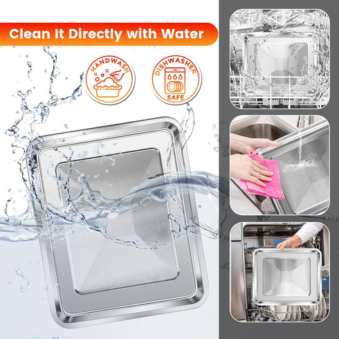 GWY Toaster Oven Tray Replacement for Cuisinart TOA-29, TOA-28, and AFR-25, Stainless Steel Air Fryer Tray