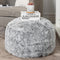 Asuprui Grey Ottoman Foot Rest NO Filler Pouf Ottoman Unstuffed 20x20x12 Inches