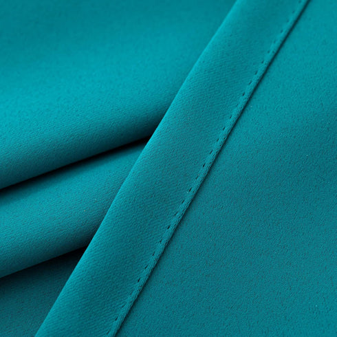 Blackout Curtains 45 Inches Long, 2 Panels Room Darkening Tiers for Small Windows, 42" Wide, Teal.