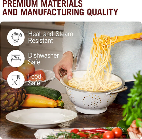 Fun Spaghetti-Shaped Plastic Spaghetti Spoon/Pasta Fork from a Series of Pasta-Inspired Kitchen Gadgets | Cool Pasta