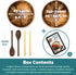 Jungle Culture 2 Polished Coconut Bowl and Wooden Spoons Set with Bamboo Straws • Natural Coconut Smoothie Bowls • Healthy Choice Coco Shell Acai & Buddha Bowls • Eco Friendly Vegan Gifts by Jungle Culture