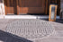 Unique Loom 3' 3" Round Outdoor Trellis Collection Area Rug, Tribal Trellis, Gray/Black