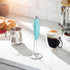 Powerful Handheld Milk Frother, Mini Battery Operated Milk Foamer with Frother Stand for Coffee, Lattes, Cappuccino,