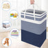 BlissTotes 3-Pack Laundry Basket, Waterproof Hamper, Collapsible Tall Clothes Hamper, Gradient Blue, 125L
