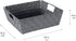 Simplify Large Woven Strap Tote, 2 Pack, Grey, Decorative Storage Basket for Organizing Accessories