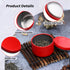 YASUOA 6 Pack Tea Jars Iron Can for Loose Leaf Storage Containers with Lids, Mini Portable Box for Spices