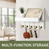 Rebee Vision Key Holder for Wall, Decorative Mail Organizer with 5 Key Hooks for Modern Farmhouse Home Decor