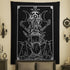 The Goddess Hecate Tarot Card Tapestry (Black & White) - Triple Moon Goddess of Witchcraft Hekate Wheel Pagan Witch