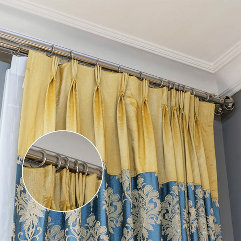 Hotop 30 Pcs Metal Drapery Curtain Rings with 0.98/1.26/1.65 inch Interior Diameter & 30 Pcs Pin Hooks