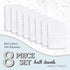 Pack 86% 14% 24 50 (8-Pack) GREEN LIFESTYLE Luxury Bath Towel - White Large Bath Towels for Spa, Gym, Bathroom, Hotel