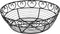 Winco WBKG-8R High Wire Fruit Basket, 8-Inch Round x 2.25-Inch, Black, Medium