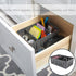Simplify 3 Compartment Stackable Bin with Adjustable Dividers, Drawer Organizer, Storage Basket for Office, Desk