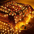 195 LED Curtain Tapestry Lights Backdrop String Lights, 6.5 x 5 Feet Hanging Fairy Curtain Lights with 8 Lighting Modes and Remote for Bedroom Window Wall Indoor Outdoor Graduation Decor(2) by Tuanse