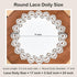 24 Inch Wolkemer Elegant White Lace Jacquard Round Doily Tablecloth Table Topper Decoration Cover for Home Dresser